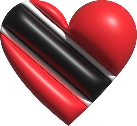 Trinidad and Tobago flag heart 3D. 22121038 PNG