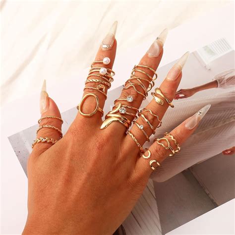 CHICUTIE Gold Knuckle Rings Set For Women Stackable UAE | Ubuy