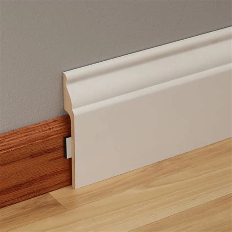 install wide baseboard molding  existing narrow