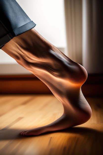 Premium AI Image | Swollen ankle Foot injury at home