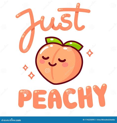 Just peachy peach drawing stock vector. Illustration of juicy - 174225095