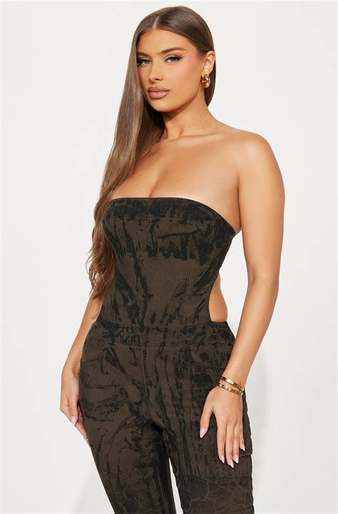 Try Harder Jumpsuit - Olive/combo | Fashion Nova