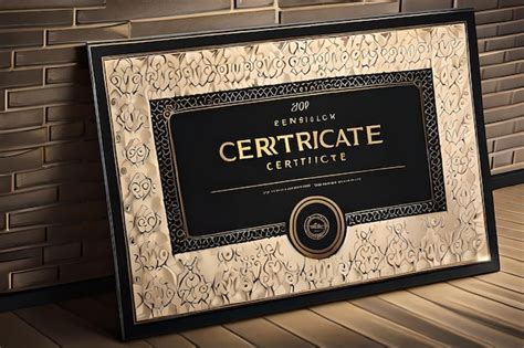 premium ai image  framed certificate   certificate   award