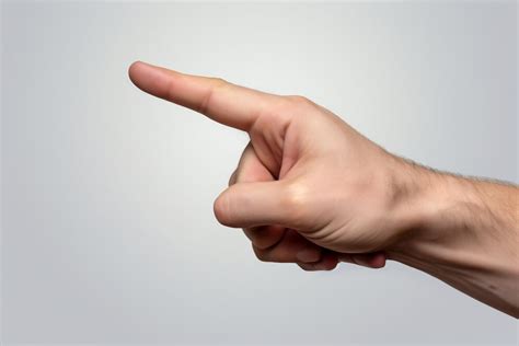 Qual É O Dedo Indicador - Dedo indicador apontando a mão isolada no fundo branco ai | Foto Premium