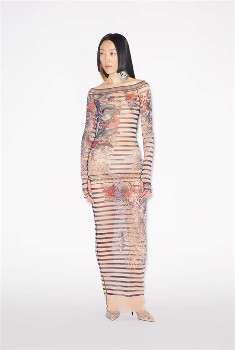 Jean Paul Gaultier THE LONG NUDE SAILOR TATTOO DRESS | REVERSIBLE