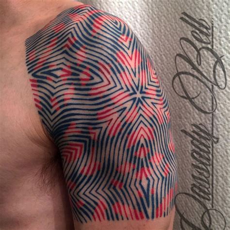 Geometric Pattern on Guys Shoulder