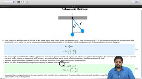 anharmonic oscillator youtube