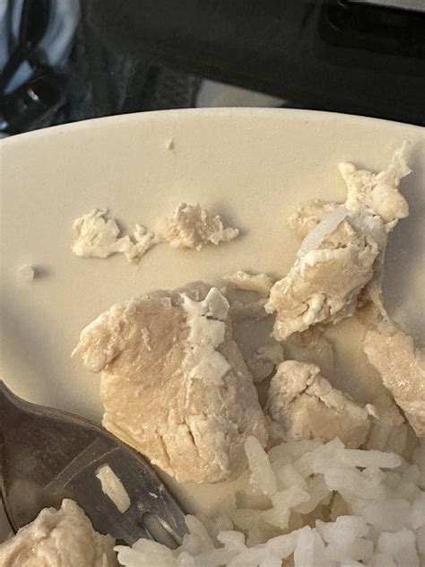What’s the white thing on my chicken? (Not the rice of course) : r