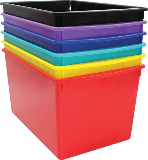 Bold Colors Plastic Multi-Purpose Bins Set of 6 - TCR2088639 | Teacher Created Resources