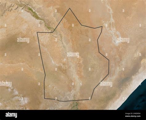 Hiiraan, region of Somalia. Low resolution satellite map Stock Photo ...