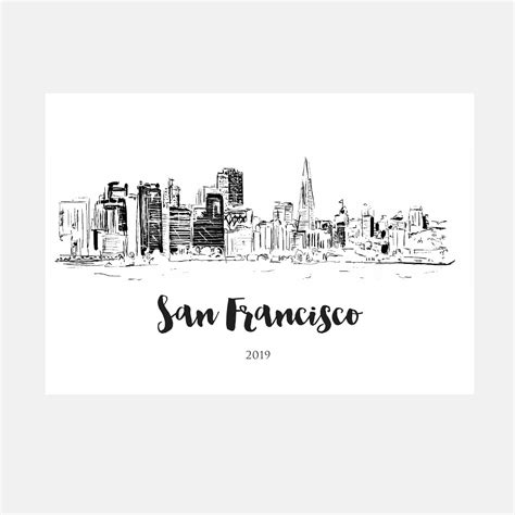 San Francisco Skyline Illustrated Art Print – Natalie Ryan