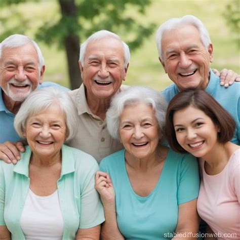 Joyful Group of Seniors | Stable Diffusion Online