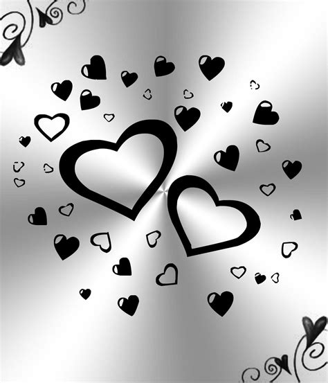Heart Black and White Wallpapers - Top Free Heart Black and White ...