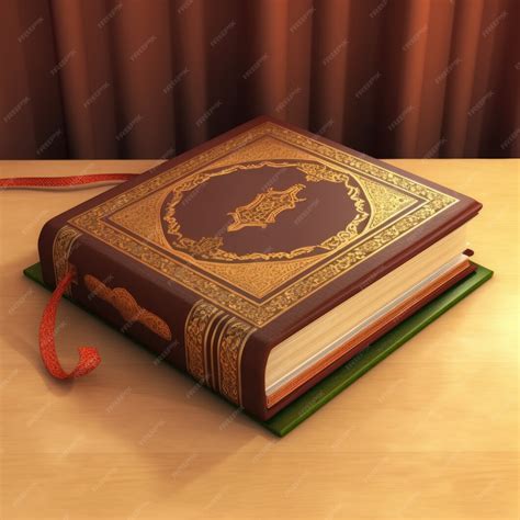 Вид 3D исламской книги Корана | Бесплатно Фото