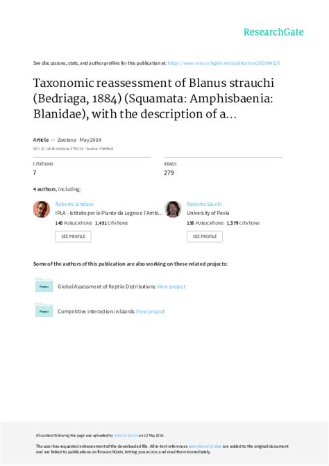 (PDF) Taxonomic reassessment of Blanus strauchi (Bedriaga, 1884) (Squamata: Amphisbaenia ...