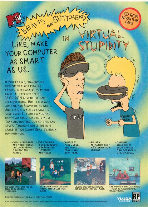 Beavis and Butt-Head in Virtual Stupidity - PC advert from Electronic
