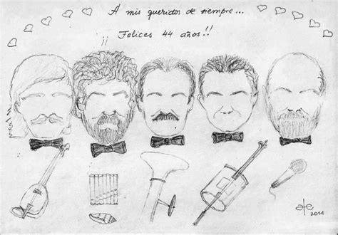 Homenaje "Dibujo de Les Luthiers por su 44 aniversario, por Alejandra ...