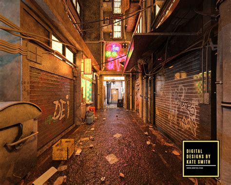 alley digital backdrop background filtergrade