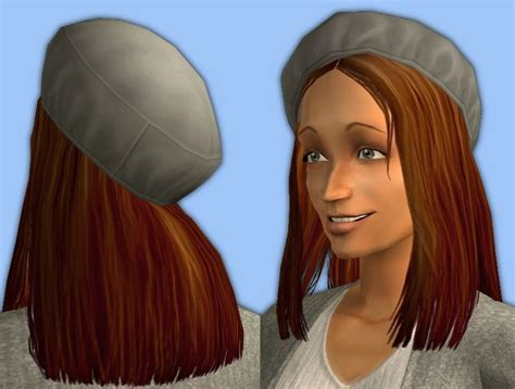 Mod The Sims - beret hair, tucked under hat - child to elder - works ...