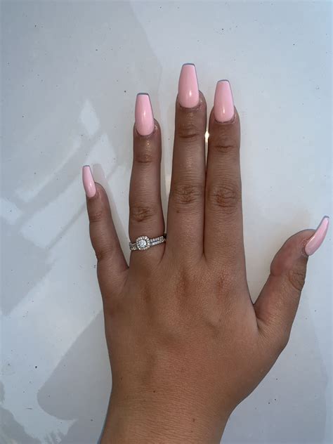 Pale pink bridal nails
