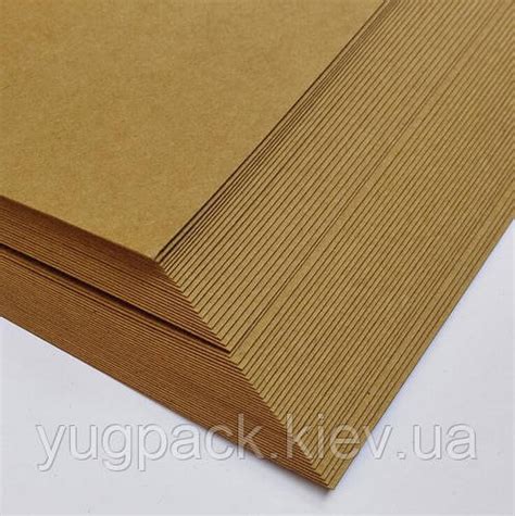 Крафт-бумага ПЛОТНАЯ (крафт картон) формата А3 (упаковка 200 л) , пл ...