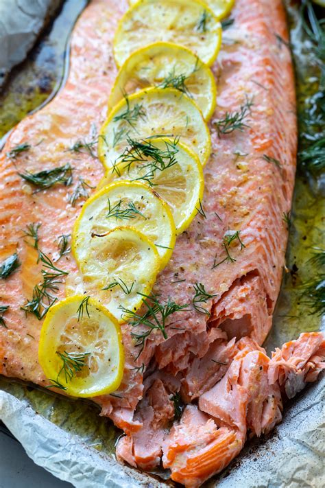 BAKED LEMON SALMON + WonkyWonderful