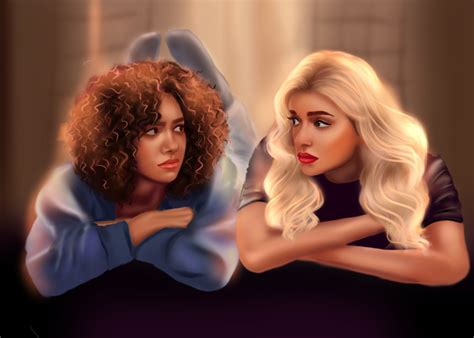 Иллюстрация Джинни и Джорджия в стиле реализм | Illustrators.ru