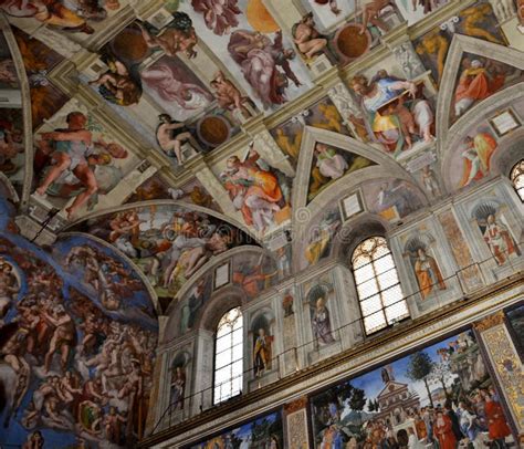 Paintings in the Sistine Chapel Editorial Stock Image - Image of ...