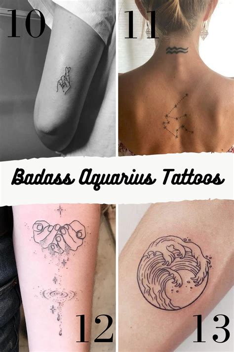 aquarius tattoo ideas unique designs  inspire  astylish fashion