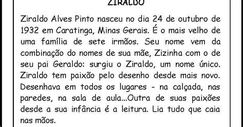 Bibliografia Do Ziraldo - JORNAL PONTO COM: Atividade de Biografia - Ziraldo