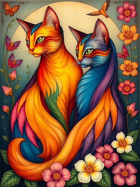 cat art animal illustration  stock photo public domain pictures