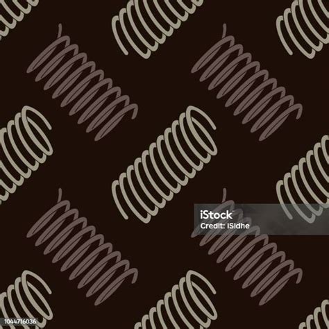 Seamless Pattern With Coil Springs Stock Illustration - Download Image ...