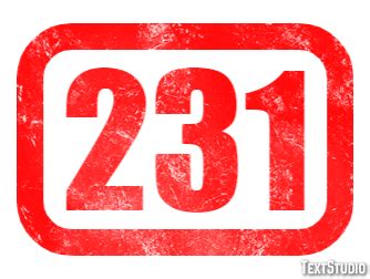 231 Text Effect and Logo Design Number