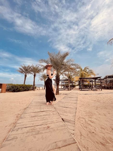 Premium Photo | Lady beach