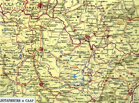 Карта Лотарингии и Саар