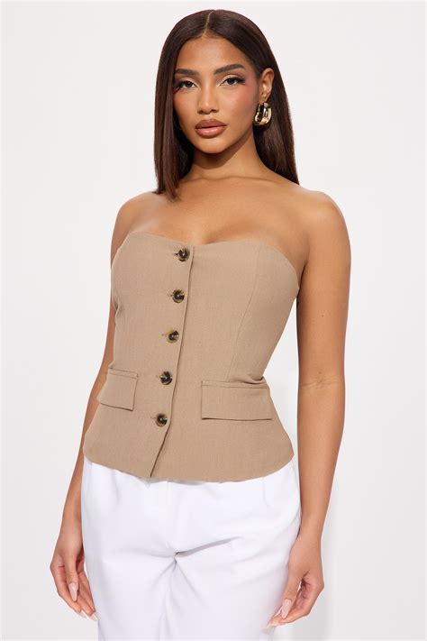 Always Impressed Vest Top - Taupe | Fashion Nova
