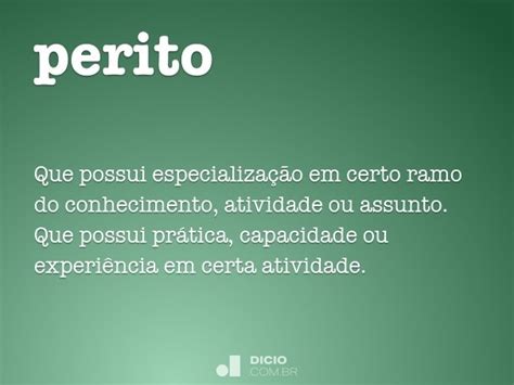 Perito - Dicio, Dicionário Online de Português