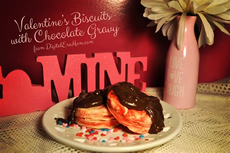 Valentine's Biscuits with Chocolate Gravy