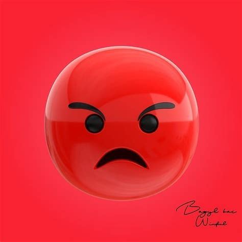 3D model Emoji Pouting Face VR / AR / low-poly | CGTrader