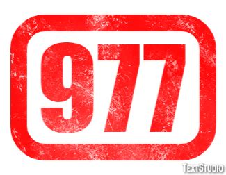 977 Text Effect and Logo Design Number