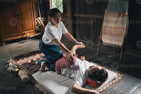 Massage and spa relaxing treatment of office syndrome traditional thai