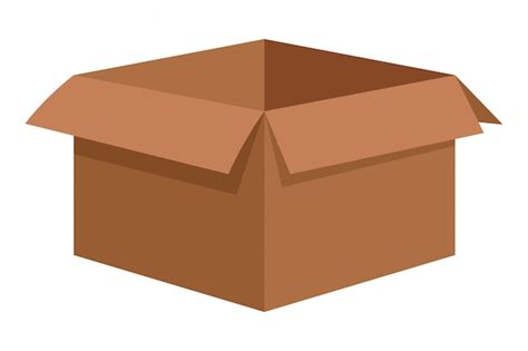 premium vector carton box empty cartoon