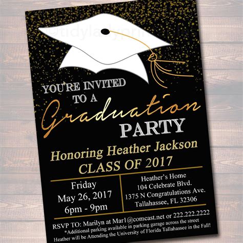EDITABLE Graduation Party Invitation High School Graduation
