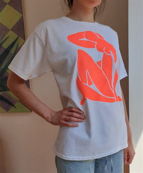 Nude in Fluorescent Red Matisse Picasso Inspired Blue Nude | Etsy