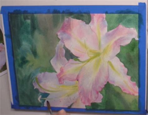 Painting Lily Flowers - Beebly's Watercolor Painting