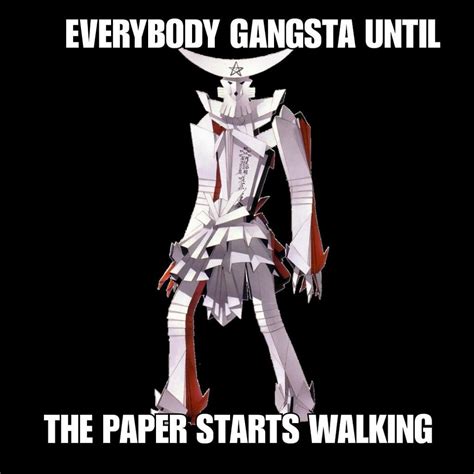 Everybody gangsta until the paper starts walking : Megaten