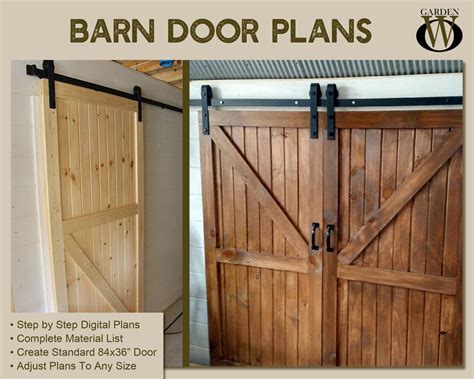 Barn Door Plans Step by Step Building Plans for DIY Barn - Etsy Canada