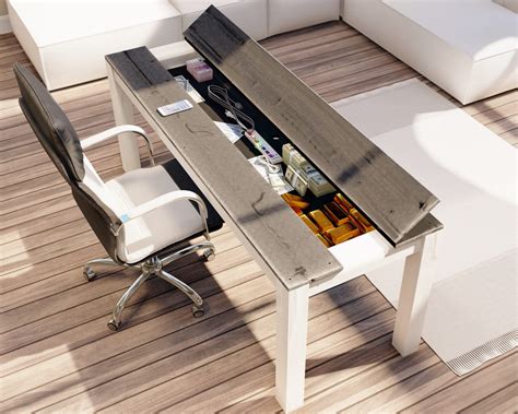 DIY desk with hidden compartment - DIY projects plans