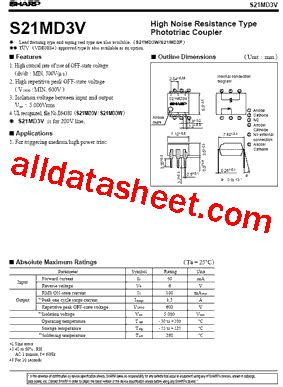S21MD3V Datasheet(PDF) - Sharp Corporation