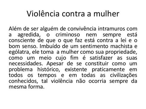 Texto violência contra a mulher